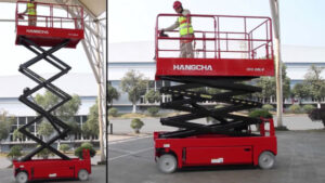 xe nâng người làm việc trên cao