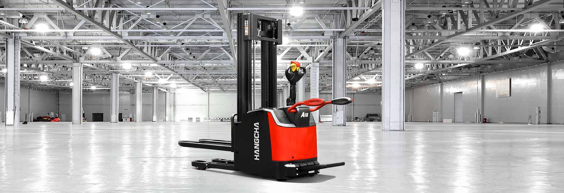 xe nâng điện đứng lái mini